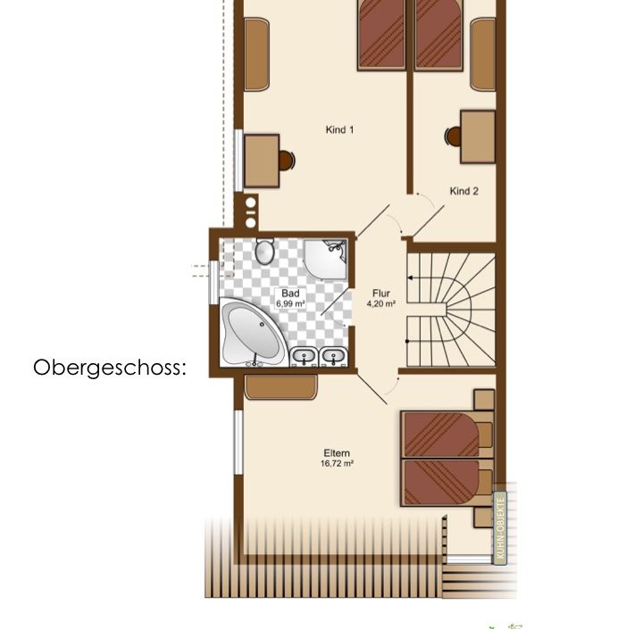 Rödersheim / Neuwertige, gepflegte Doppelhaushälfte mit Dachstudio